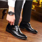 Men's Shoes Leather Embossing Classic Fashion Luxury Non Slip Mans Footwear Anti-slip Black