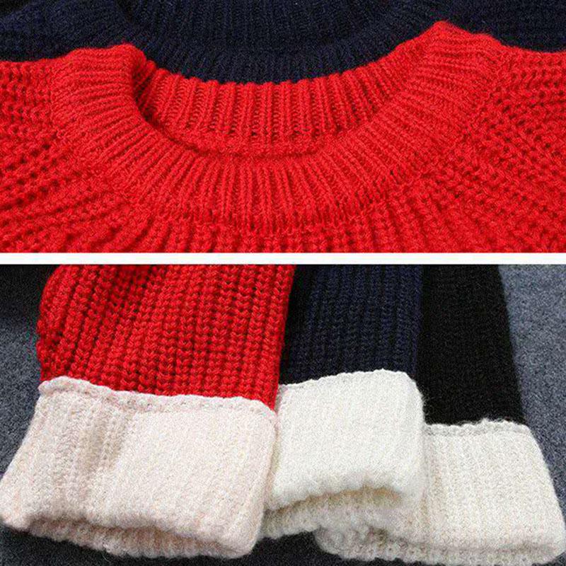 Autumn Winter Short Sweater Women Students Loose Back Split Hem Knitwear Thick Pullover Sweater Jumper