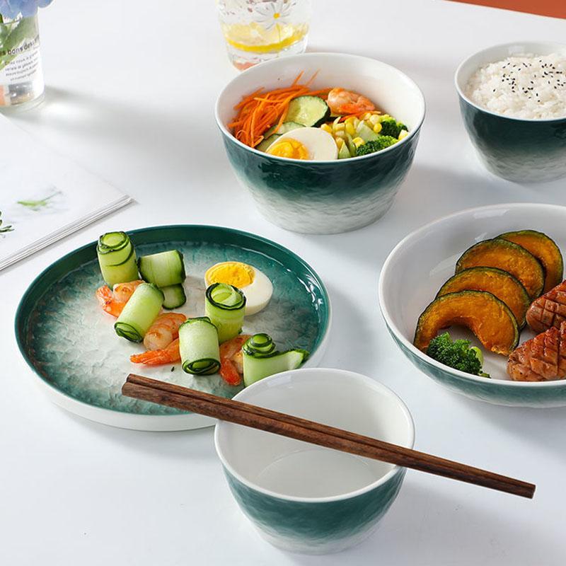 Nordic Ceramics One-person Dishware Set Household Combination Dishes and Chopsticks Creative Tableware