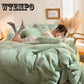 4pcs  Bedding Duvet Cover Flannel Fleece + 100% Cotton Single Comforter Cover Winter Quilt Cover