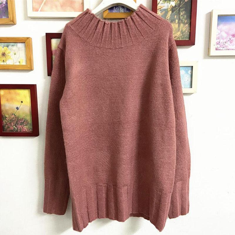 Women sexy Off-shoulder Sweaters  Autumn Winter Mid-length Loose  Knitted  pullover Sweater Dress