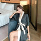 Japanese Summer Ice Silk Robe Bathrobe Home Service Silk Bride Bridesmaid Dressing Gown Simulation Silk Nightgown Female Plus Size Pajamas Skirt