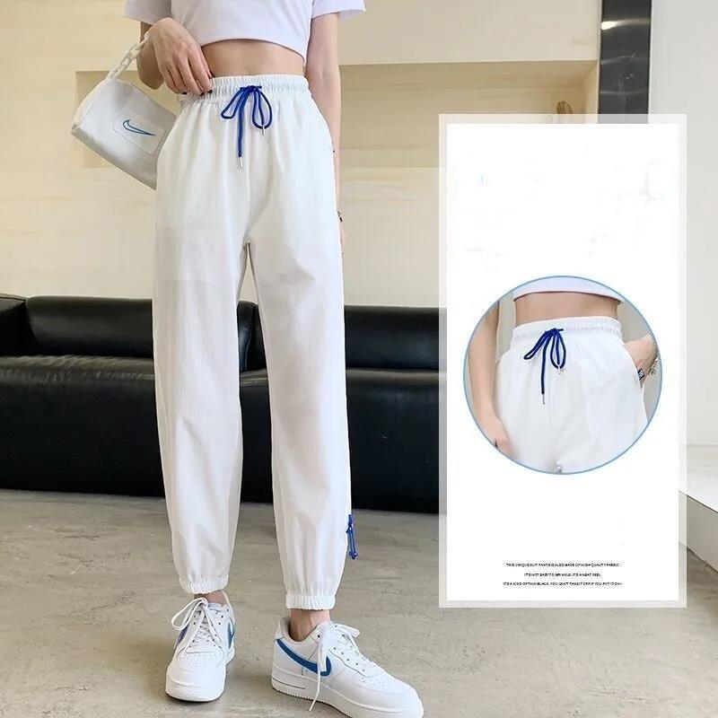 WTEMPO Casual  Active Pants Women Elastic Waist Joggers Sport Long Sweatpants Loose Casual Baggy Trousers