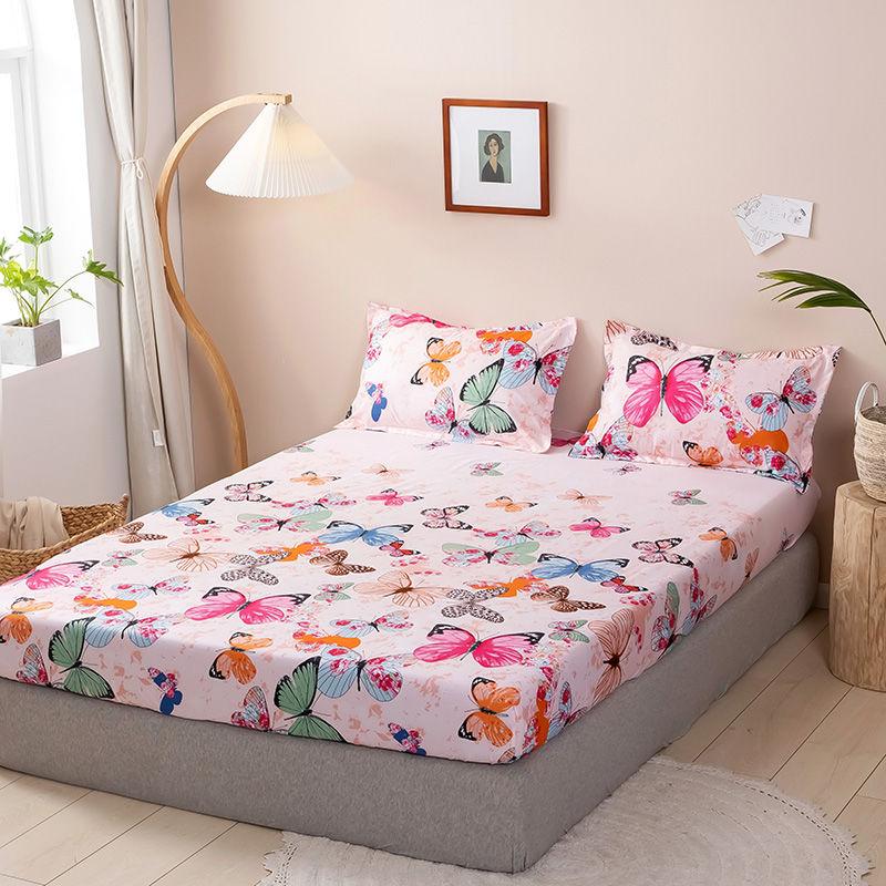 Three-piece Cover Sheet Bed Simmons Protective Cover All-inclusive Non-slip Fixed Bed Cover Bed Cover Sheet Pillowcase Set