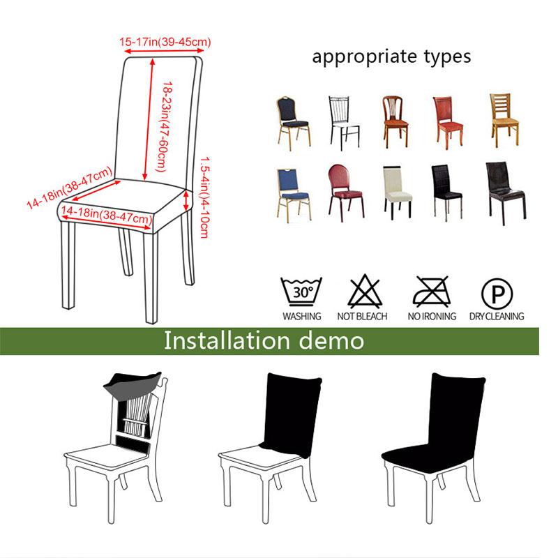 Plain Dining Chair Cover Spandex Elastic Chair Slipcover Case Stretch Seat Cover for Wedding Hotel Banquet Living Room