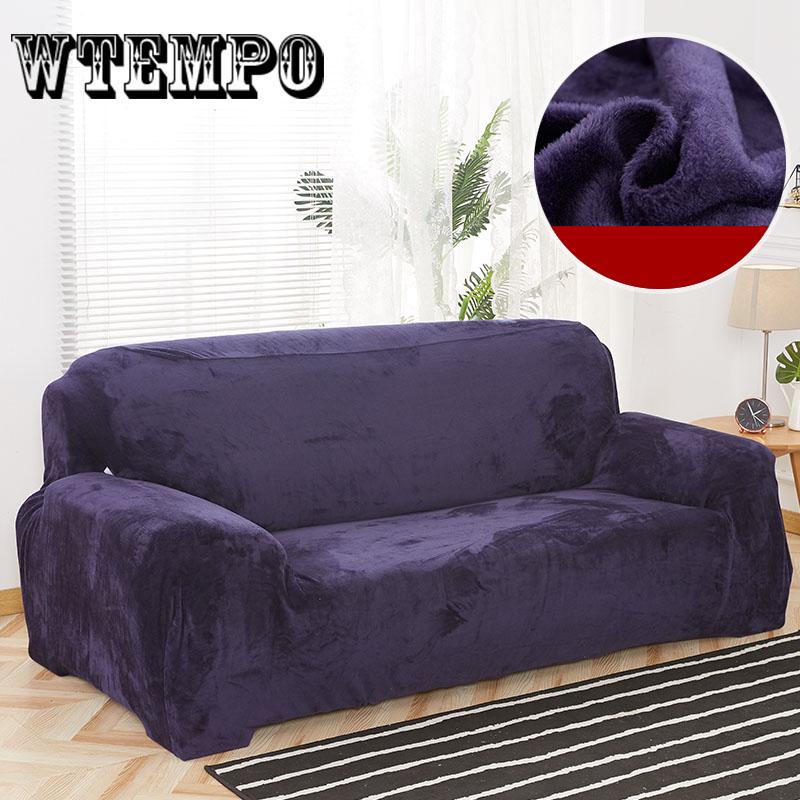 Thick Plush Sofa Cover Stretch Furniture Covers Elastic Sofa Covers for Living Room Slipcovers
