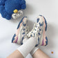 2020 Korean Version of Ins Harajuku Girl Pink Old Shoes Mesh Breathable Thick Bottom Net Red Casual Sports Shoes