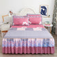 Four Seasons Universal Mattress Cover Thickened Cotton Sanded Mattress Dust-proof Bedspread Korean Lace Bed Skirt Single Piece