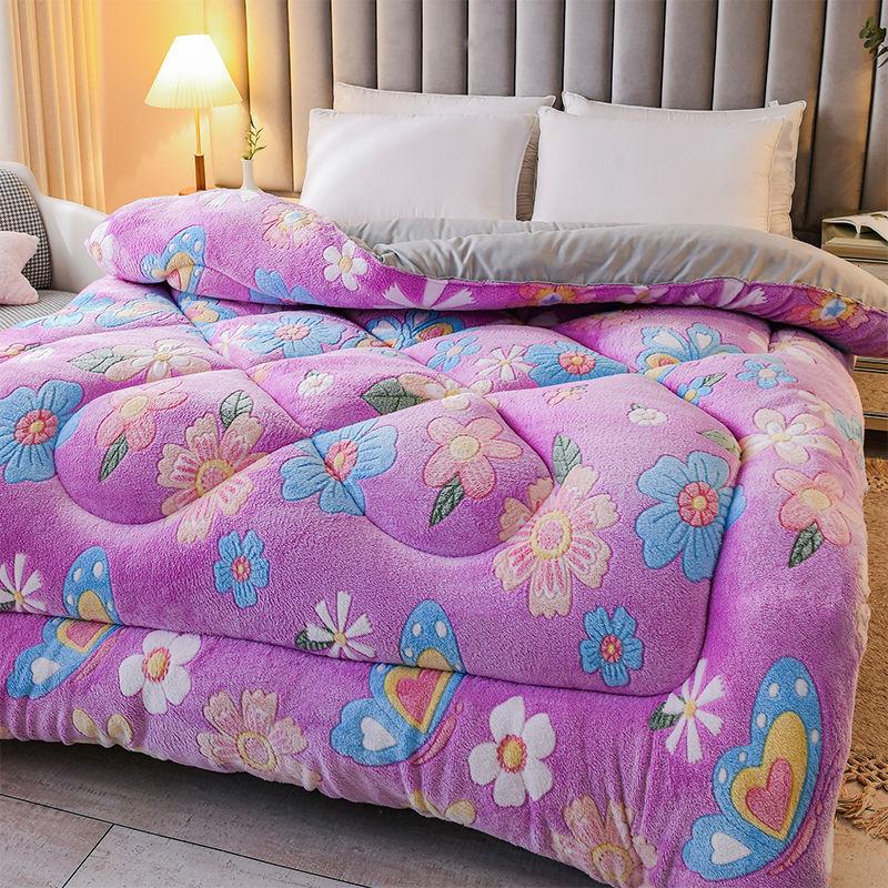 Super Warm Lamb Quilt Winter Blanket 5Kg Double-sided Velvet Quilt Thickened Warm Plush Comforter Core