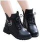 Children's baby girl leisure princess single leather boots shoes plus velvet