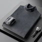 Double-faced Fleece Bottoming Shirt Men Plus Fleece Half-high Collar Long-sleeved Winter Warm Sweater