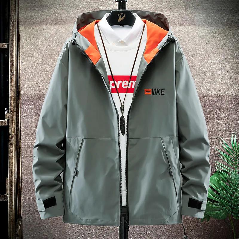 Spring Regular Workwear Men Boutique Jacket Casual Loose Hooded Coat Trendy Top Comfortable Windbreaker