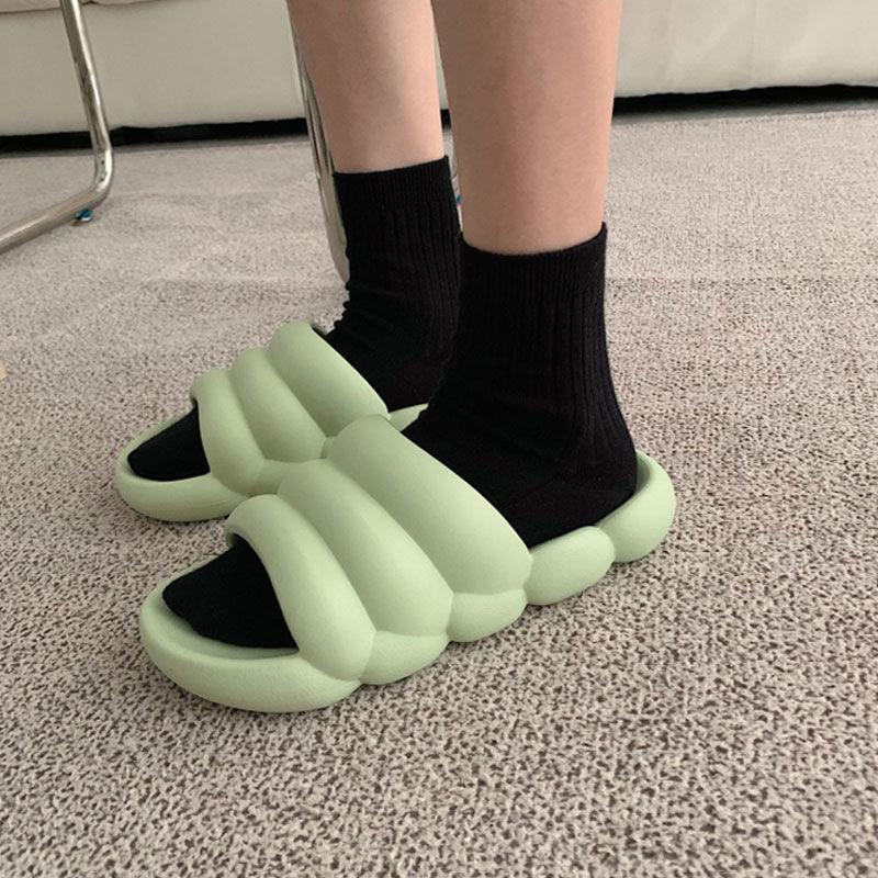 EVA Slippers Women Go Out At Home In Summer To Wear Couples Stepping on Shit Sandals and Slippers Thick Bottom Bathroom