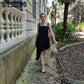 Split Irregular Black Dress Sexy Women Summer Sling Sleeve Backless Night Club Party Bodycon Hipster Dress Bandage Adjustable Shoulder Strap
