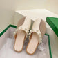 Summer Net Yarn Breathable Baotou Pedal Slippers Fairy Style Wild Stitching Sandals and Slippers Women