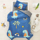 Fall/Winter Double-sided Milk Velvet Three-piece Quilt for Kindergarten Children's Nap Quilt Plus Velvet Thick Quilt Cover Removable and Washable