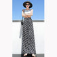 Geometric Print Chiffon Pants Spring and Summer Women's Wide Leg Trousers Vertical High-waisted Pants Women's Loose Mopping Pants