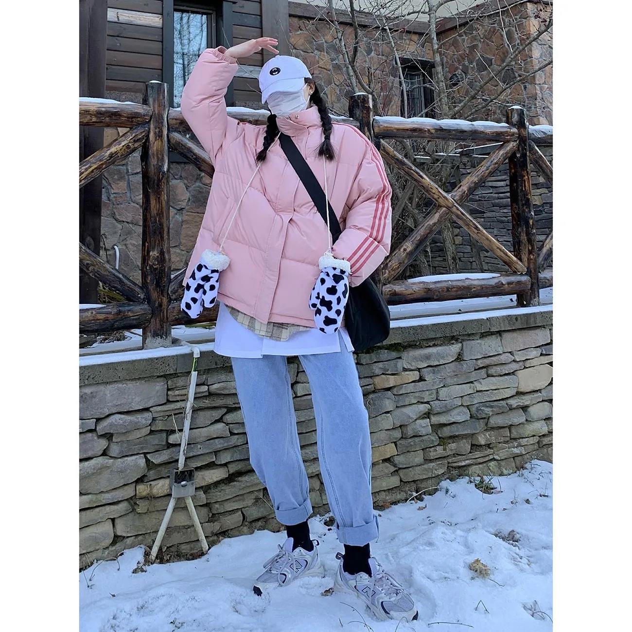Winter Down and Down Padded Coat Korean Style Loose Student Bread Coat Women's Winter Coat Short Padded Jacket