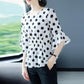 Women's Summer Chiffon Large Size Short-sleeved Top Loose All-match Round Neck T-shirt