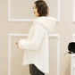 Autumn and Winter Nine-quarter Sleeve Fashion Jacket Mid-length Style Cardigan Hooded Sweater
