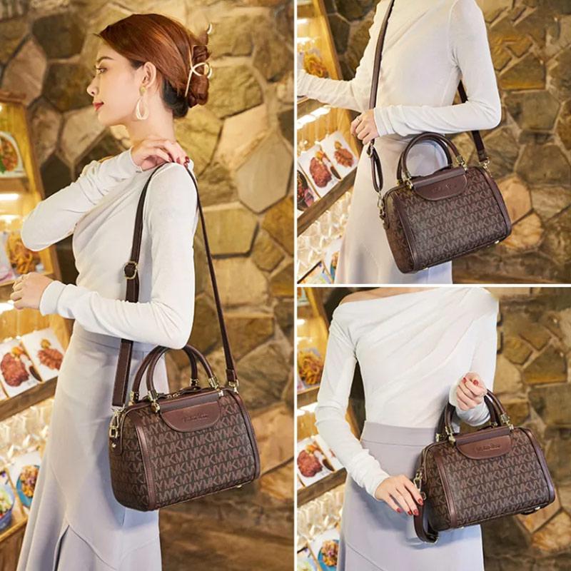 Ladies Bag Elegant One Shoulder Messenger Bag Fashion Large Capacity Handheld Leather Texture Shopping Bag