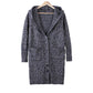 New knit cardigan women's hooded shirt in the long paragraph large size was thin thick sweater coat