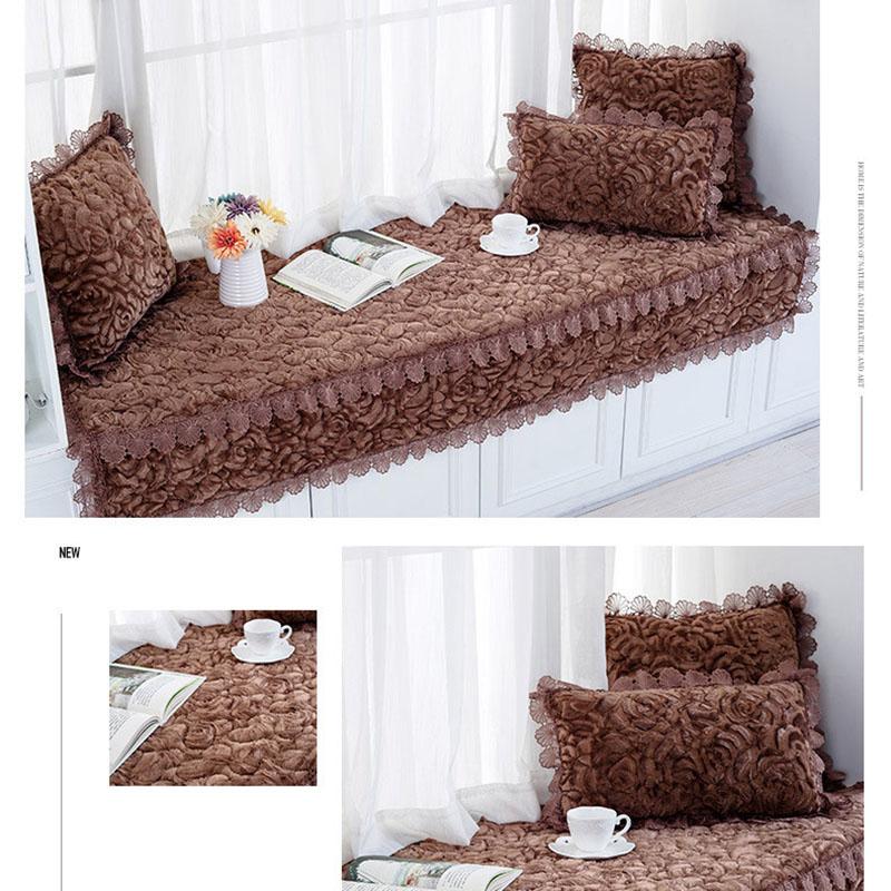 Thick Plush Bay Window Mat Modern Minimalist Non-slip Bedroom Tatami Balcony Mat Window Bench Mat
