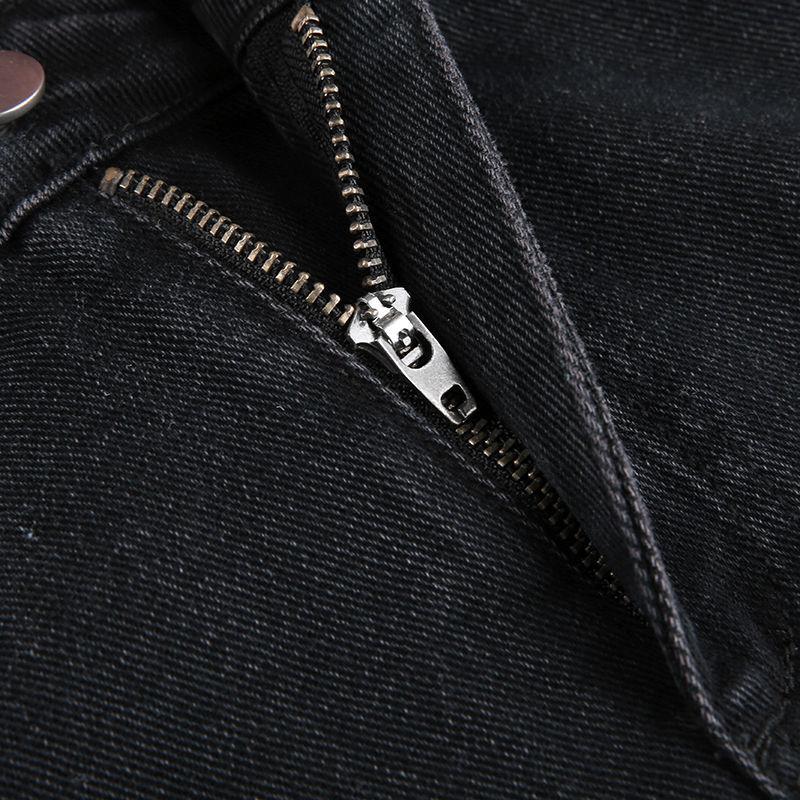 High Waist Versatile Ultra Short A-Line Skirt Spring Retro Denim Pleated Skirt