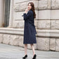Lining Windbreaker Women's Mid-length 2021 Spring and Autumn Drape Coat Women's Long Over-the-knee Coat