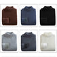 Autumn and Winter Half Turtleneck Sweater Men's Slim Plus Velvet Thick Pullover Sweater