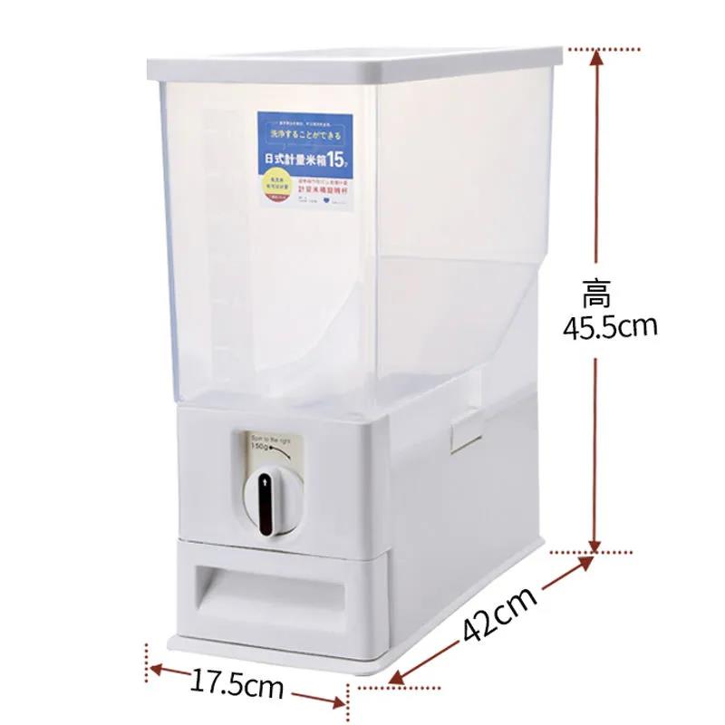 Measuring Rice Bucket Anti-proof Moisture Seal Rice Barrel Home Reservoir Box Bucket Plastic Kitchen Mass Storage Box