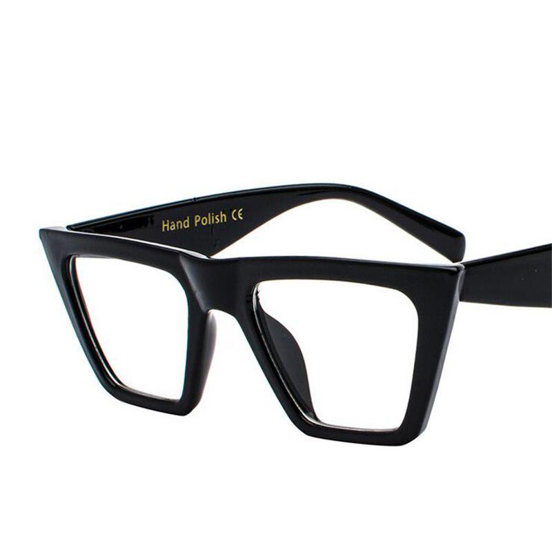 WTEMPO New Personality Leopard Frame Cat Eye Sunglasses Women Brand Designer Transparent Colorful Fr