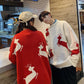 WTEMPO Christmas Couple Sweater Soft Casual Knitted Sweater Winter Warm Pullover