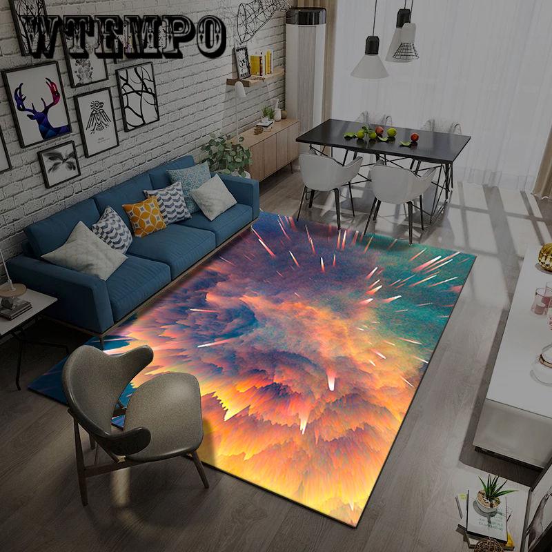Modern 3D Dream Aesthetic Star Art Carpet Living Room Tea Table Bedside of Bedroom Space Rug