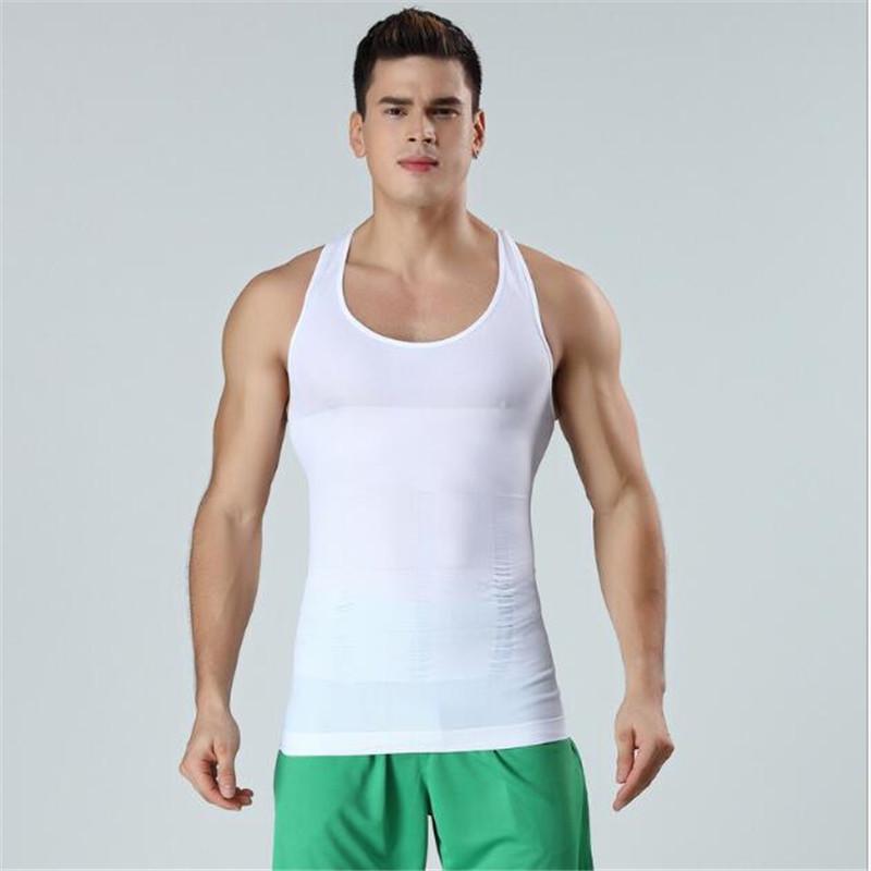 Men Waist Cincher Body Shaper Vest Corset Male Slim Tummy Elasitc Tops Shirts Underwear Plus