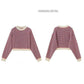 Autumn Cocoon Fashion Sweater Loose Outer Wear Casual Jacket Short Striped Sweater Sweater