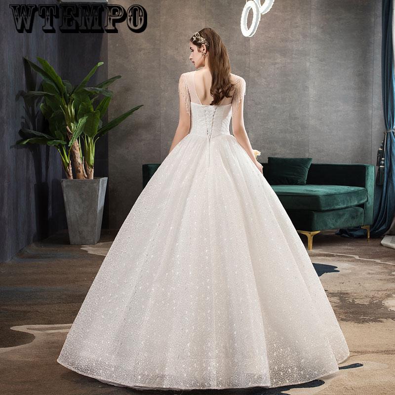 Luxury Lace Wedding Dress Long Wedding Gowns V-Neck sleeveless Women Party bridal Dresses
