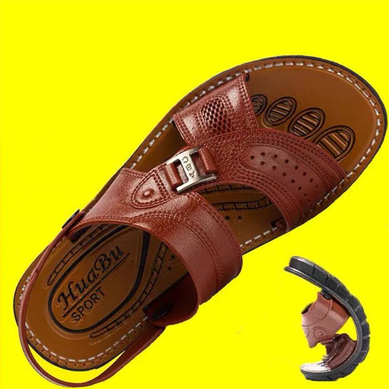 Summer Men's Sandals Open Toe Youth Beach Shoes Non-slip Men's Sandals and Slippers