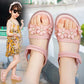 Sandals Girls Kids Sandals Princess Sweet Flower Children Summer Beach ShoesBrand New Soft Sweet Floral with Pearl