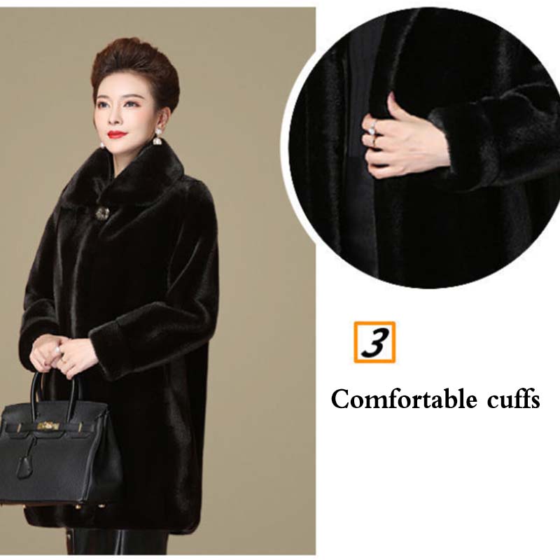Winter Imitation Mink Fur Coat Female Fur One-piece Imitation Mink Velvet Fur Coat Mid-length Thickening