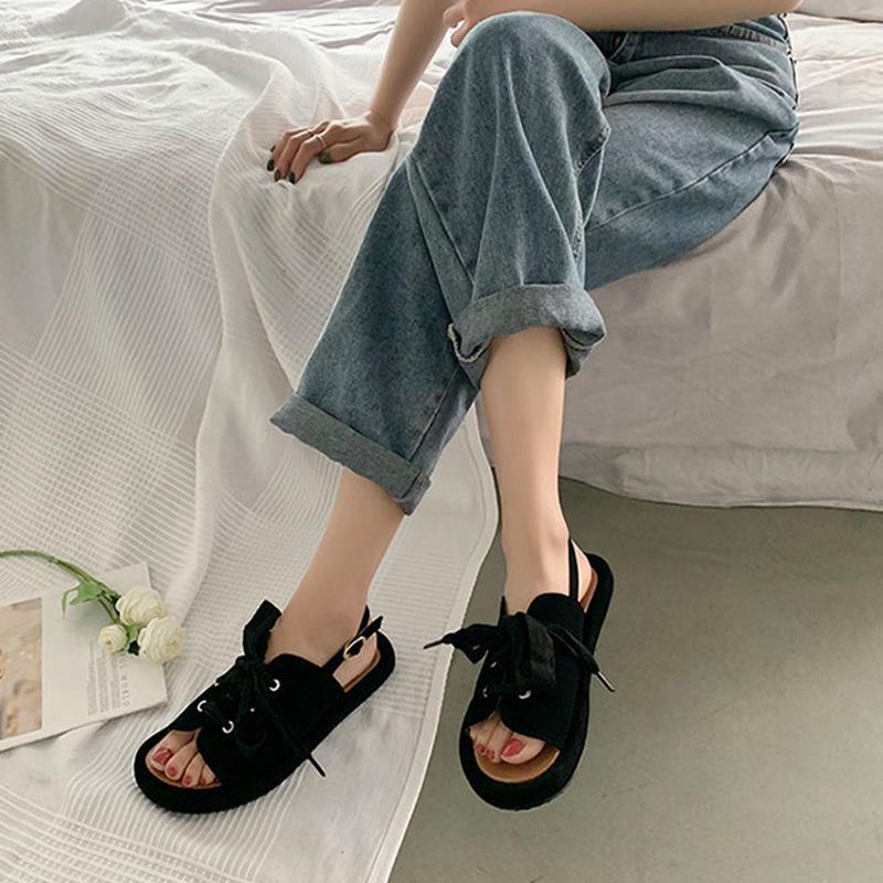 Sandals Female Summer Fairy Style Fashion Students All-match Rome Flat Shoes