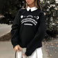 Black Grunge Oversized Hoodies Gothic Harajuku Streetwear Chic Letter Print Hoodies Women Long Sleeve Hoodies