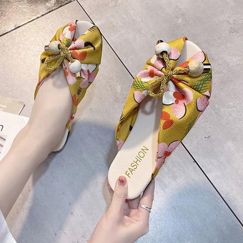 Niche Design Sense Fish Mouth Sandals and Slippers Female Outer Wear Summer Fairy Style Half-baotou Lazy Slippers