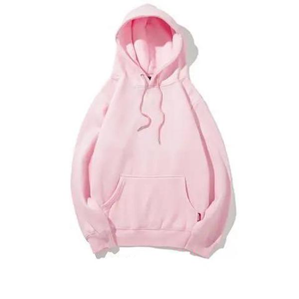 Pure Color Simple Hooded Plus Velvet Sweater Couple Thickened Hoodies Autumn and Winter Student Jacket Tide