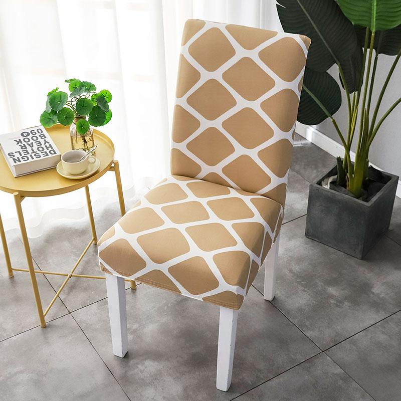 4PCS Elastic Printed Dining Chair Cover for Hotel Wedding Party Office Chair Covers Spandex Stretchable  Chair Cover