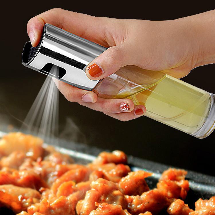 Kitchen Baking Oil Cook Spray Empty Bottle Vinegar Bottle Oil Dispenser Cooking Tool Salad BBQ Cooking Glass Oil Sprayer