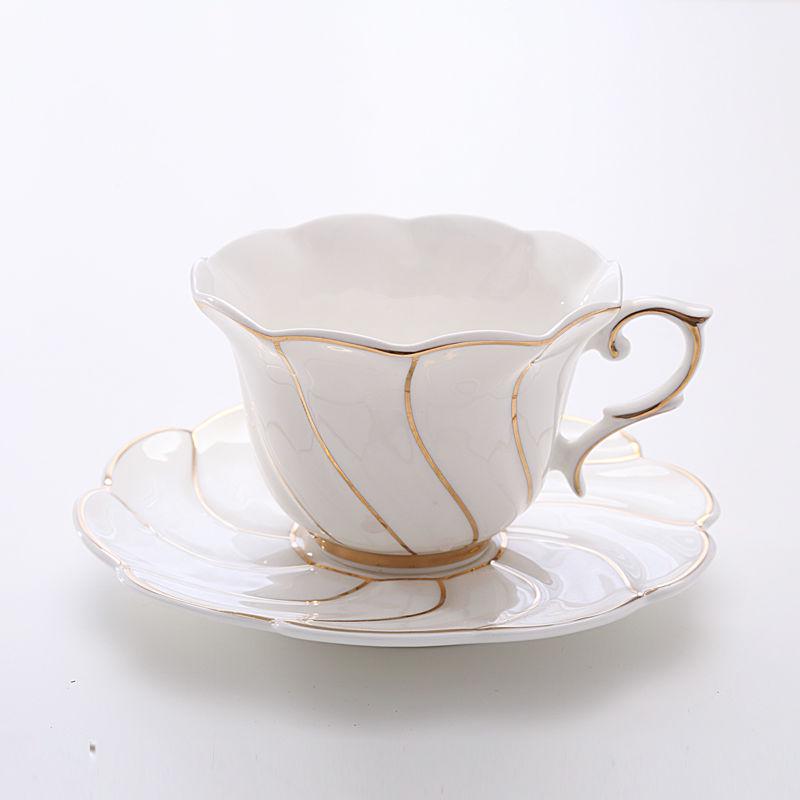 European bone china coffee cup dish British tea coffee cup afternoon tea cup with saucer and spoon