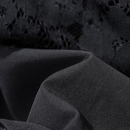 Women Spring Summer Skirt Gauze Pleated Mid-length High Waist Slim Solid Color Hook Flower Hollow Lace A-line Skirt