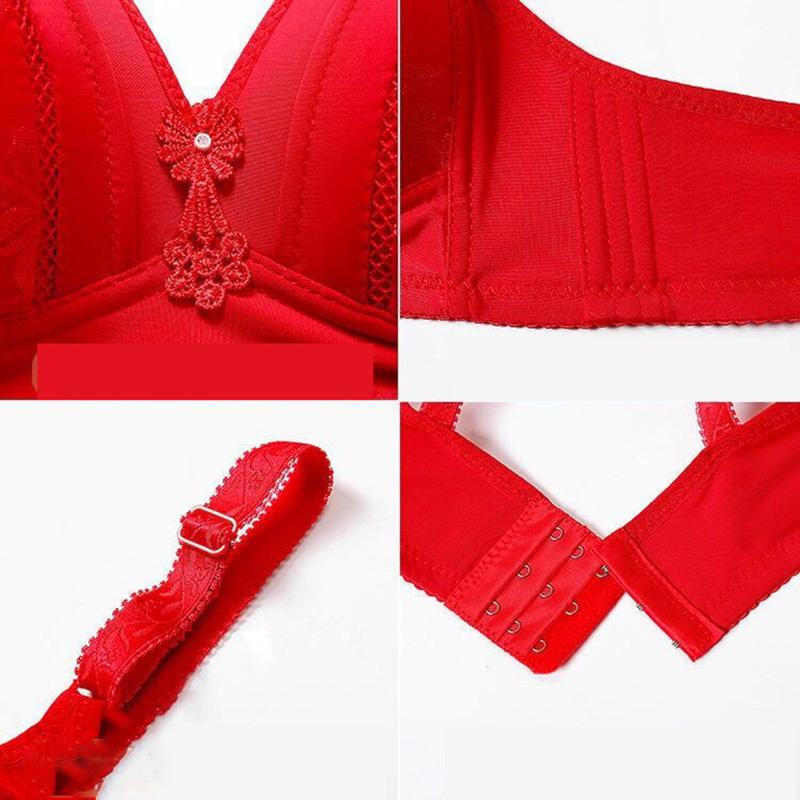 Large-size Thin Ladies Bra Gather Type Non-wireless Breastfeeding Anti-sagging Micro-adjustment Non-magnetic Bra Underwear