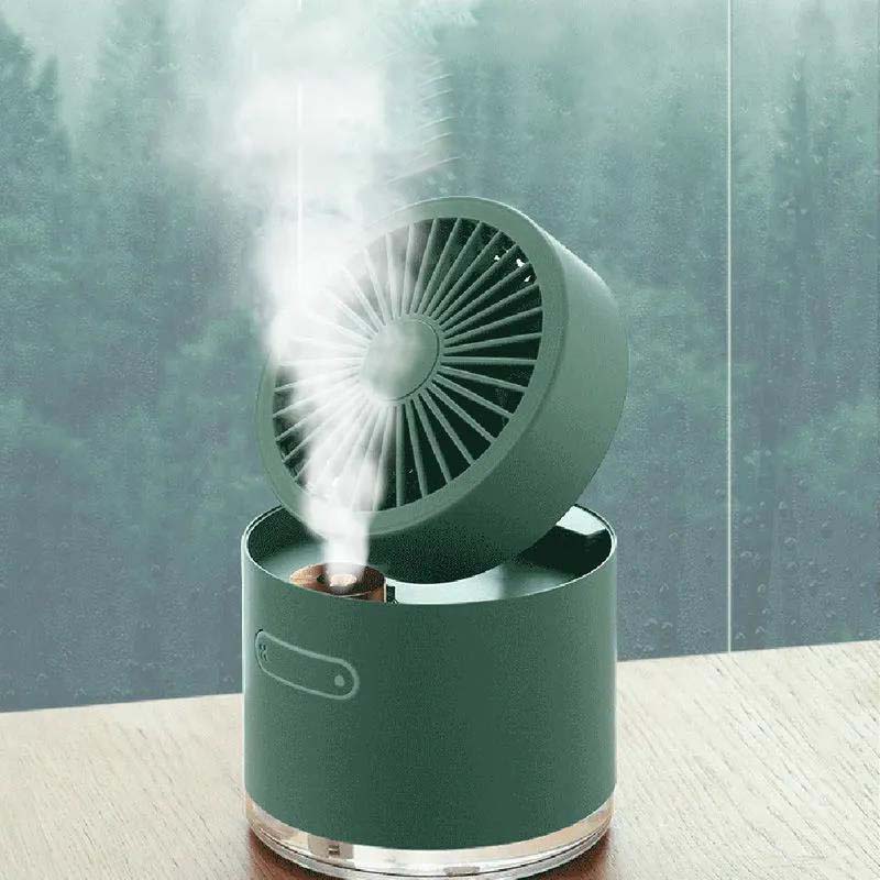 USB Small Fan Mini Charging Home Student Dormitory Mute Portable Big Wind Spray Hydrating Humidifier